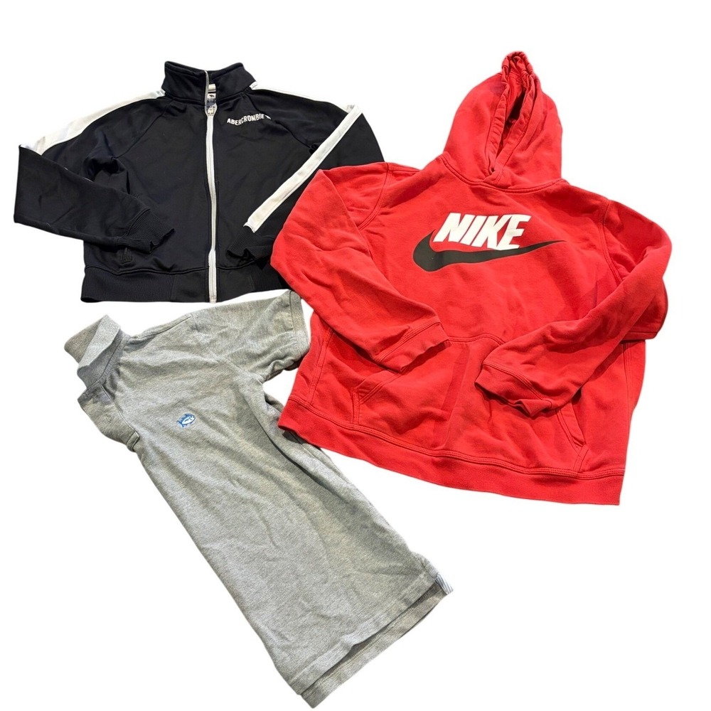 Boys Size L/XL Clothing 3pc‎ Lot Nike Hoodie Abercrombie Southern Tide Polo